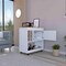 Tuhome Camelia Bar Cart, Lower Panel, Six Bottle Cubbies, One Cabinet, Light Oak/White BDB7116 - alternate 5